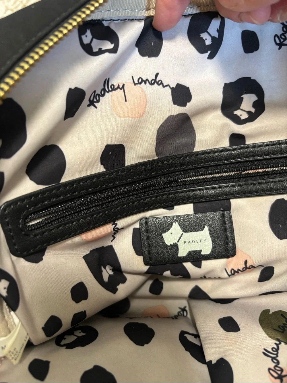 Radley London Elia Mews Zip-Top Nylon Backpack Black